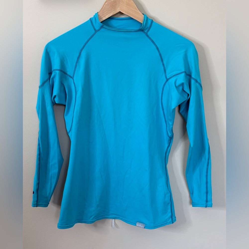 Nrs Swim Shirt Rash Guard Teal Blue Size Medium Long Sleeve UPF 50